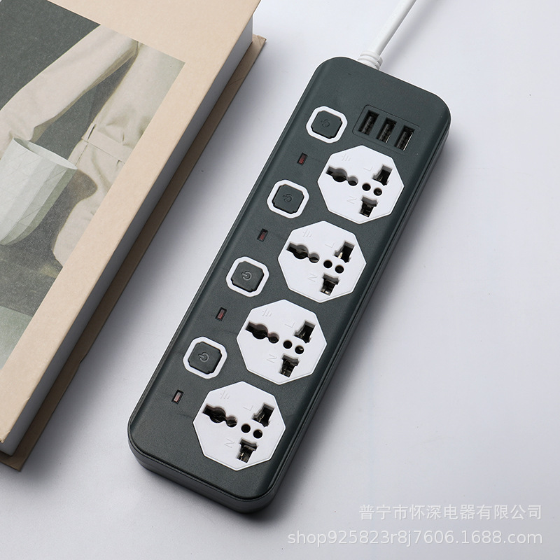Interruptor independiente iraquí USB de alta potencia tres 4 - 5 - bit enchufe de cableado de fábrica