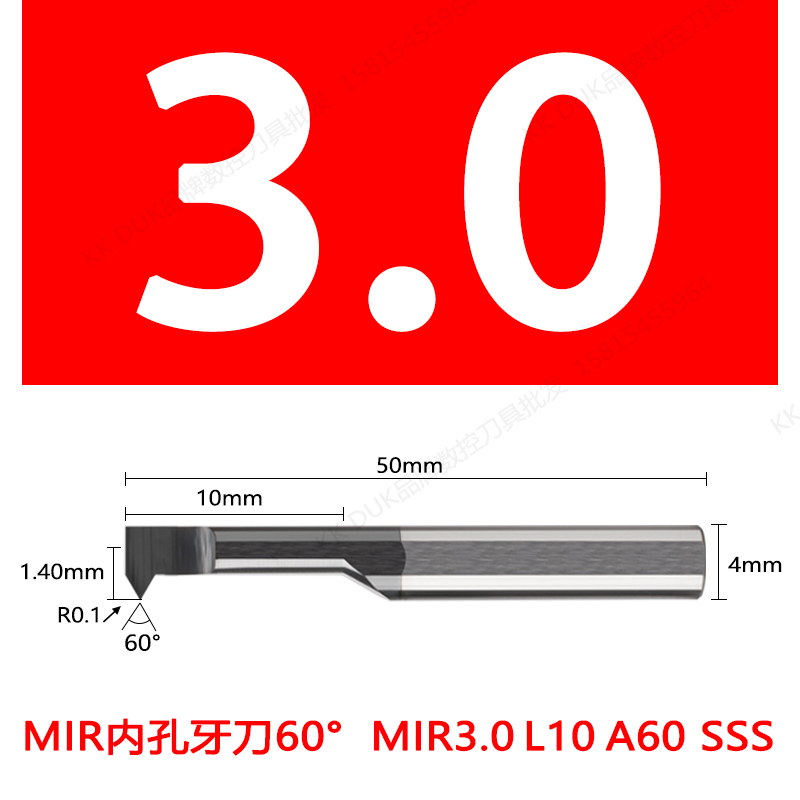 Superdur MIR tungsteno cortador de dientes de agujero pequeño acero inoxidable aleación de titanio SSS recubrimiento negro MIR3-MIR8.0