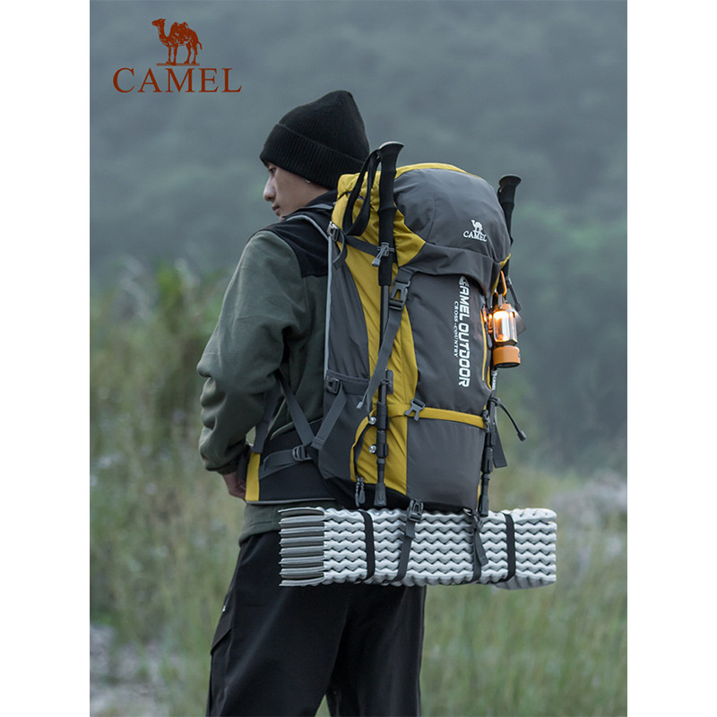 Camel Large-Capacity Outdoor Heavy-Duty Mountaineering Backpack for Men, New Hiking Backpack, Mountaineering Sports Backpack for Women