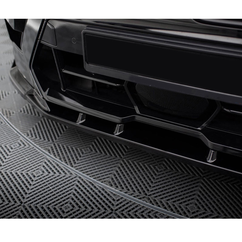 Suitable for BMW X5M F95 front lip 2023+ ABS material glossy black/water transfer printing modified front lip spoiler