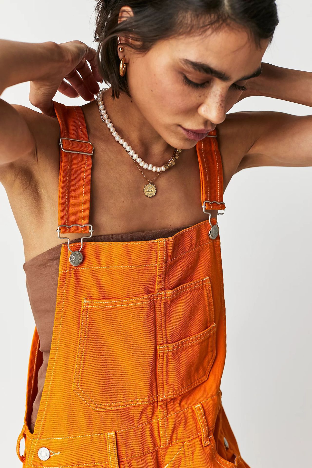 Women's Solid Colour Loose Fit Denim Overalls Casual Cotton Jeans_voghion.com