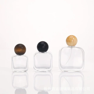 30ml圆木盖香薰玻璃瓶定制精油喷雾瓶100ml香水分装空瓶开模制造