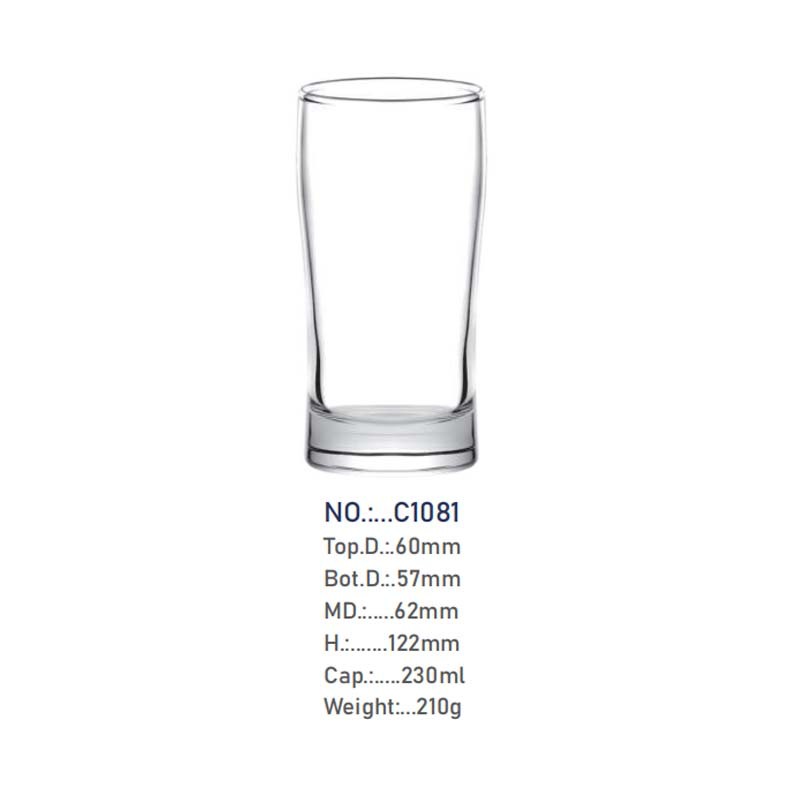 Taza de cerveza artesanal de cintura grande capacidad cintura de vidrio bar KTV taza de cerveza comercial taza de cerveza de trigo