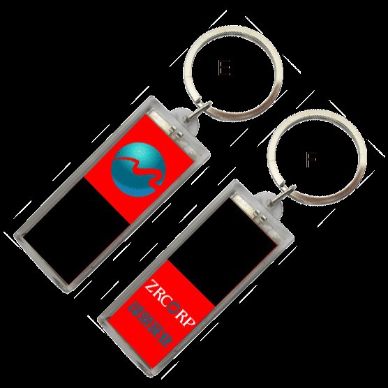 太阳能闪烁钥匙扣LCD液晶显示屏diy钥匙扣亚克力