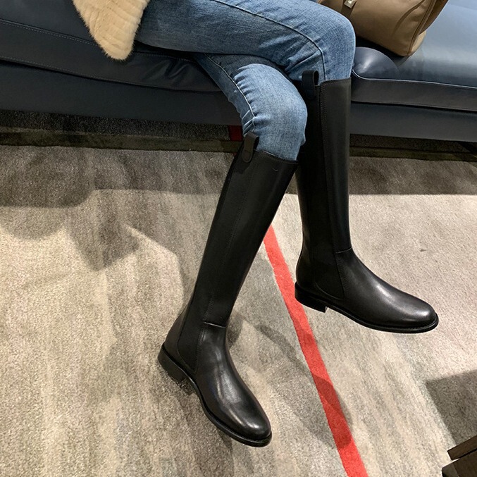 Grape Mom Same Style Long Boots Women's 2024 Autumn and Winter New Slimming High Boots Not Over Knee Boots Knight Boots Large Size Boots Grape Mom Same Style Long Boots Women's 2024 Autumn and Winter New Slimming High Boots Not Over Knee Boots Knight Boots Large Size Boots