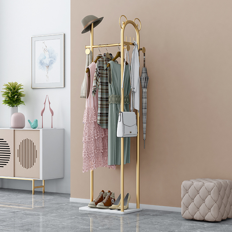 Living Room Vertical Clothes Hanger Household Clothes Hanging Floor Bedroom Light Luxury Children's Coat Rack Internet Celebrity Room Clothes Rack