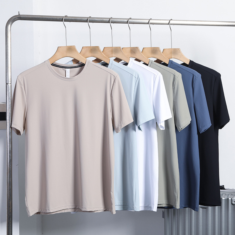 夏季情侣款新款速干通勤跑步运动休闲百搭圆领弹力舒是短袖T恤潮