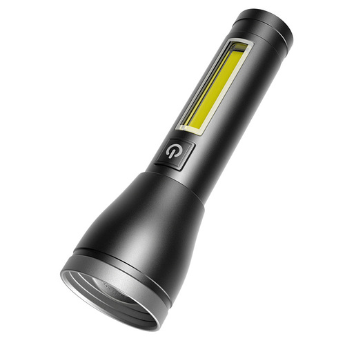 New XHP70 tactical bright flashlight aluminum light cup zoom USB charging with COB side light cross-border new model