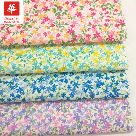 Cotton cotton printed cloth fairy small floral pastoral style women's clothing dress fabric in stock wholesale