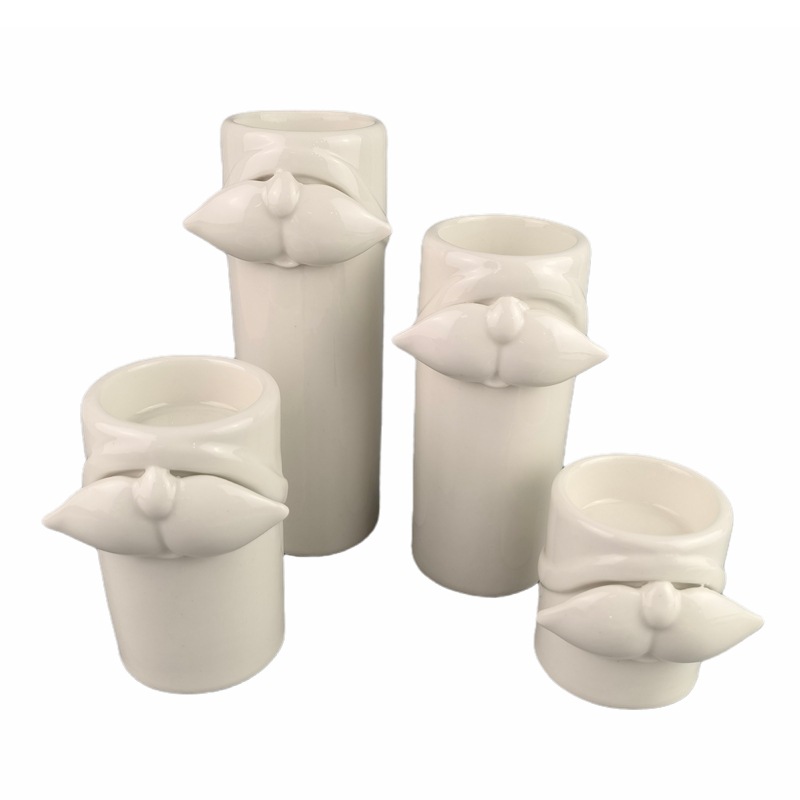 Creativo candelabro de cerámica decoración de 4 piezas conjunto de decoración de la boda con velas accesorios de la cena Nordic ins vela decoraciones