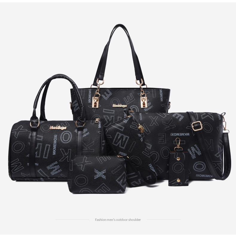 Cross-border foreign trade large-capacity new European and American retro mother-and-child bag multi-piece set women's bag, single-shoulder crossbody handbag undefined