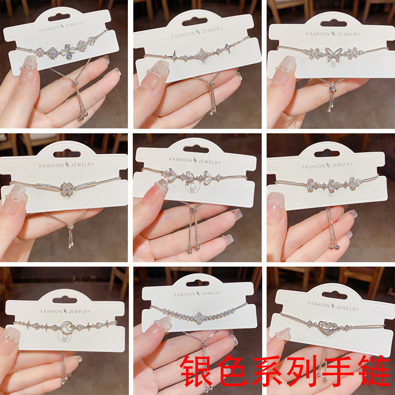 silver series bracelet temperament fashion niche design exquisite Joker simple small fresh bracelet bracelet jewelry wholesale