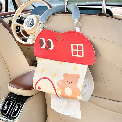 Car tissue box/set – Hanging Bag - apple-bear-leather-paper-bag