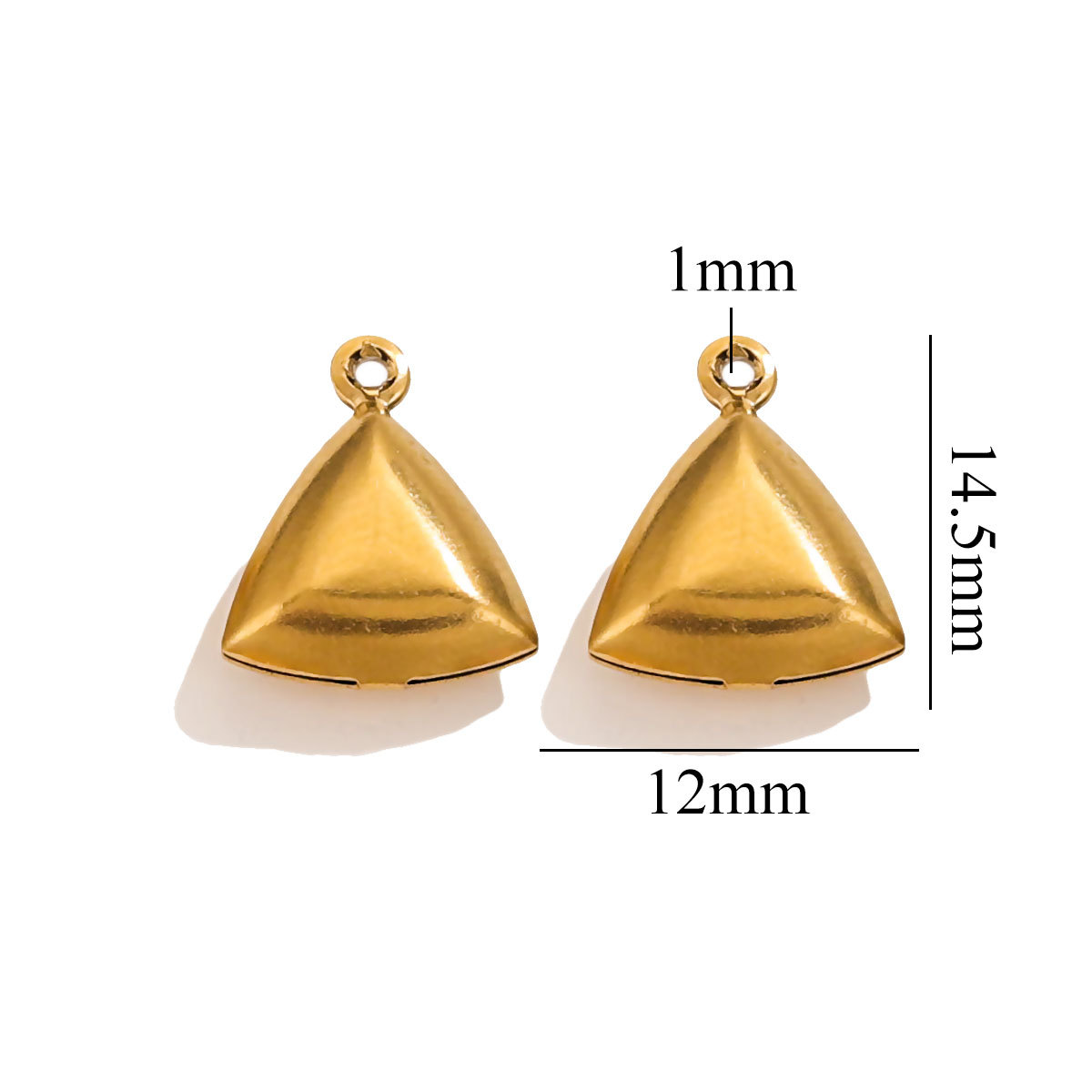 Conchas marinas transfronterizas de acero inoxidable chapado en oro 18K amor pequeño colgante pulsera joyería DIY colgante hecho a mano al por mayor