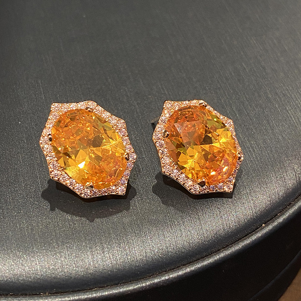 Luxury diamond inlaid overflowing yellow crystal diamond -shaped big…