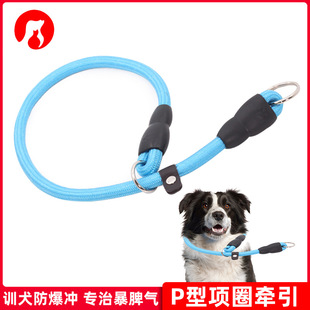 Dog Collar P Chain P Rope Training Dog Traction Rope Teddy Small Corgi Border Pastoral Medium Golden Retriever Large Dog Chain