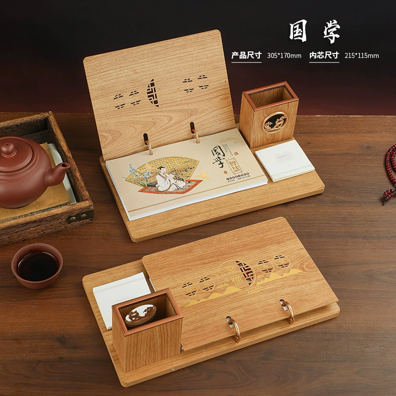 Wooden desk calendar, custom-made, ethnic style