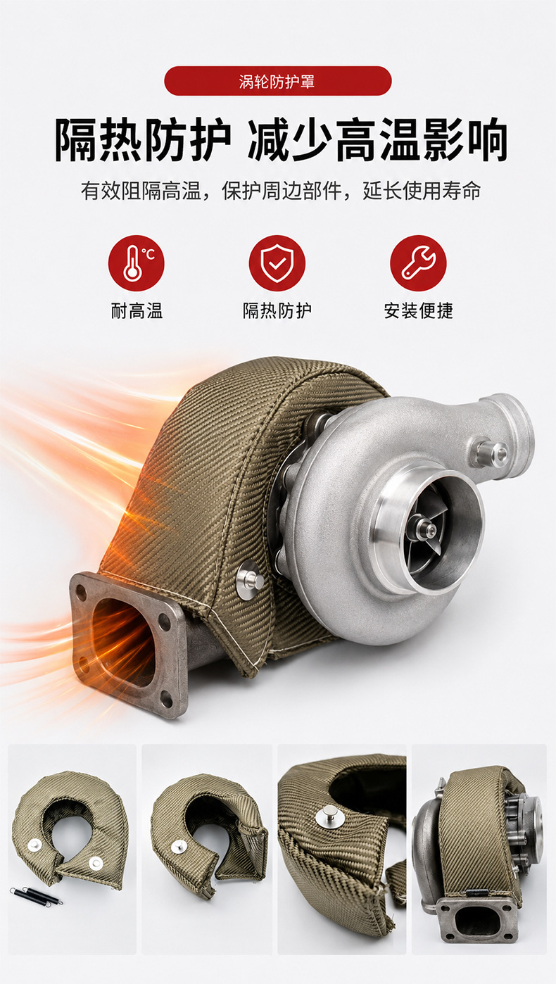 Turbo Heat Shield T3T4T6 Universal Type Supercharger Protective Cover High Temperature Resistant Modification Parts Wholesale in Stock