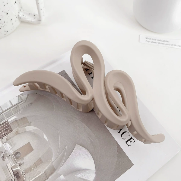 Wave clip-apricot color [13cm long]