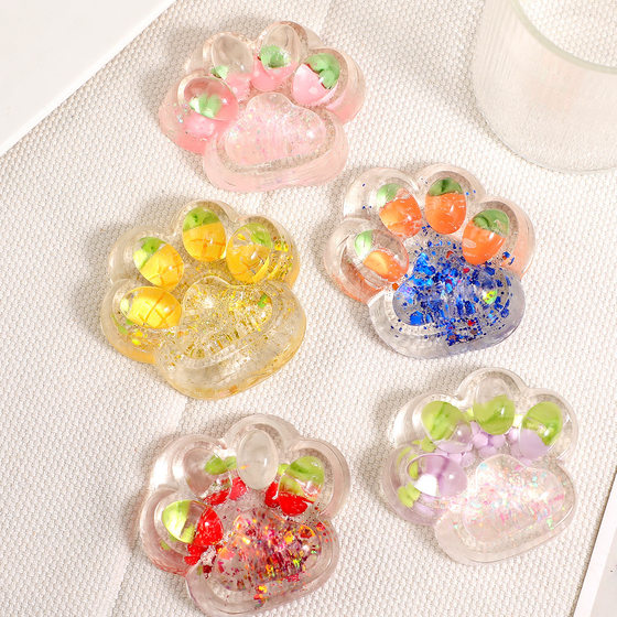 Little Red Book Cat's Claw Pinch Le Jelly Wax Strawberry Decompression Jelly Gel Decompression Cute Cat's Claw Ice Cube Pinch Le