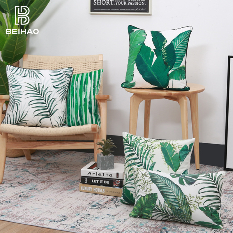 Exclusive For B&BPlant Pillowcase Home Digital Printed Lumbar Cushion Sofa Car Seat Pillow