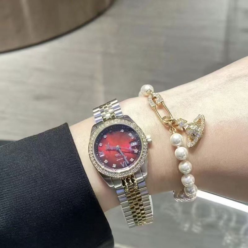卸売西太后女性腕時計ピンクプレート腕時計女性アイスブレイクブルー腕時計ドラゴンフルーツパープルホワイトムーンライト女性腕時計|undefined