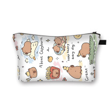 新款卡皮巴拉化妆包女生大容量可爱收纳包便携式高级感包包一个批