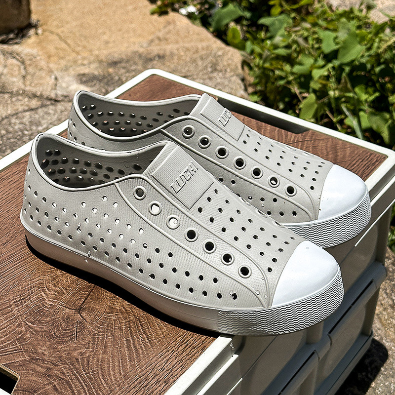 Luchi Men's Clogs, Closed-Toe Sandals, Water-Resistant Beach Hollow Shoes, Summer Breathable Non-Slip Korean Style Wholesale