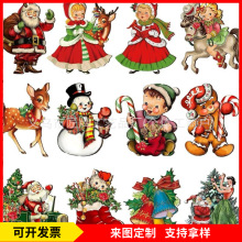 亚马逊热销新年圣诞节圣诞老人头树脂电子LED灯跨境礼品圣诞节