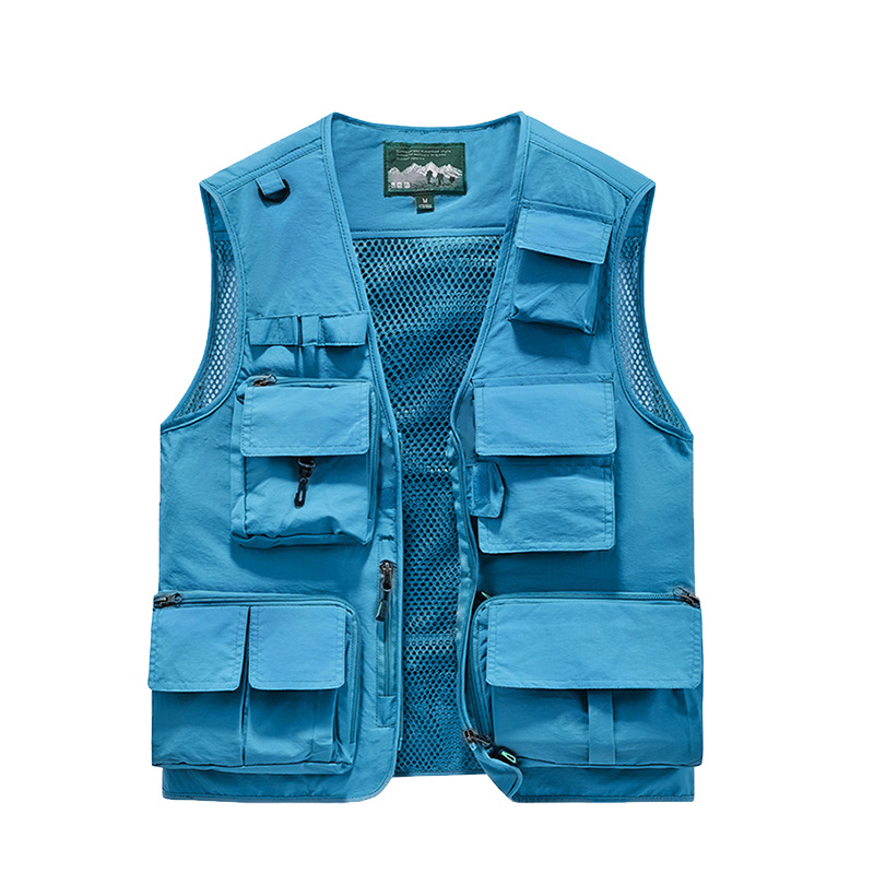Función de montaña de alta gama para exteriores Chaleco de chaleco multibolsillo Chaleco para fotógrafo de pesca para hombre Chaleco de herramientas personalizado