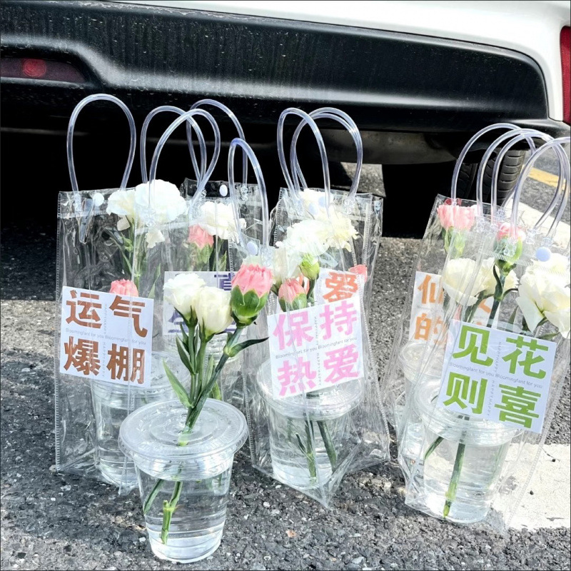 PVC 핸드백+컵+뚜껑+카드