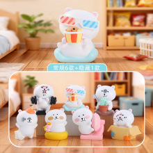 创意可爱桌面玩具热爱生活的0泡熊盲盒送朋友生日礼物装饰品摆件