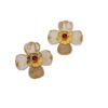 Three dimensional cute earrings from pearl, french style, flowered