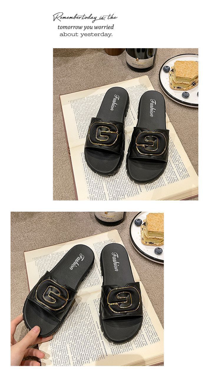 Moderne damesandaler til sommer afslappede flade hjemmesko_voghion.com
