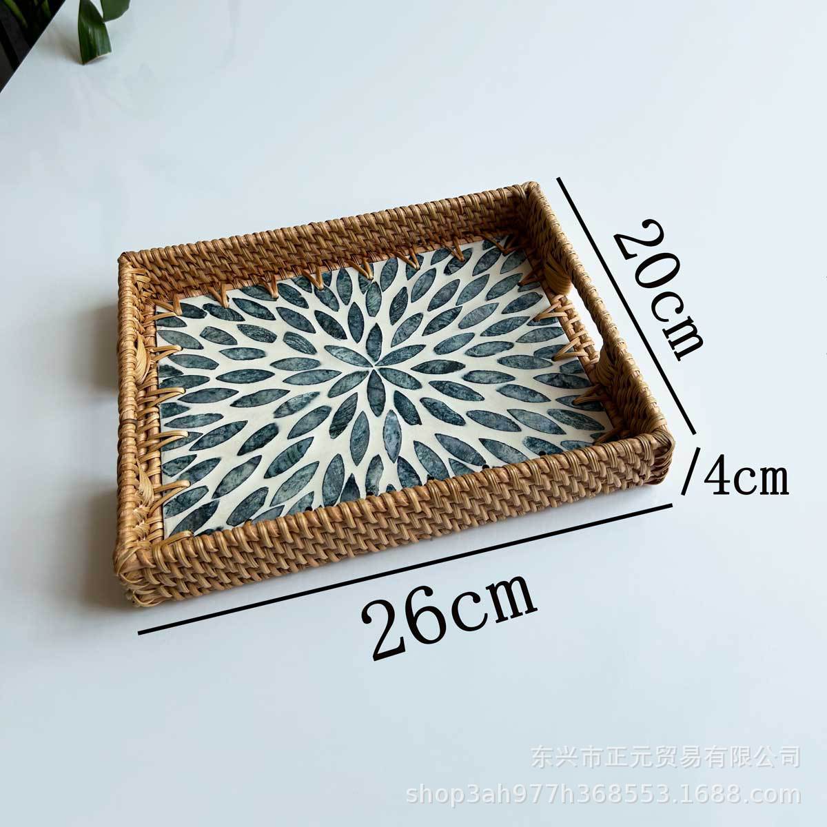 bandeja de conchas de caña, bandeja de conchas de bocadillos, bandeja de pan doméstica, bandeja de té, bandeja de té, mesa de té