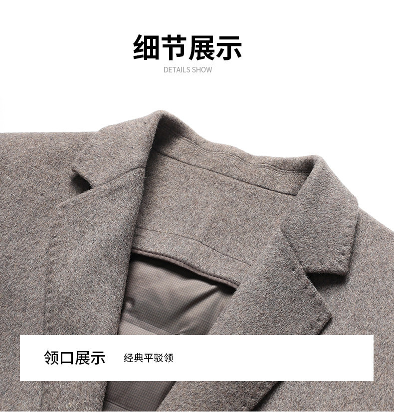 Áo vest nam len hai lớp lót lông ngỗng tháo rời, form ôm vừa, tay dài, cổ vest — Cà phê xám, Màu xanh hải quân đậm, con lạc đà, màu xám chi tiết 23