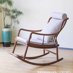 新中国式の木のロッキングチェアの古い楡の木の一人の寝椅子の小型のベランダの客間のレジャーの実木の家庭の昼寝の椅子