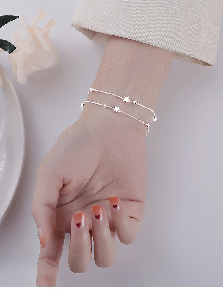 Elegant Star Sterling Silver Plating Bracelets display picture 1