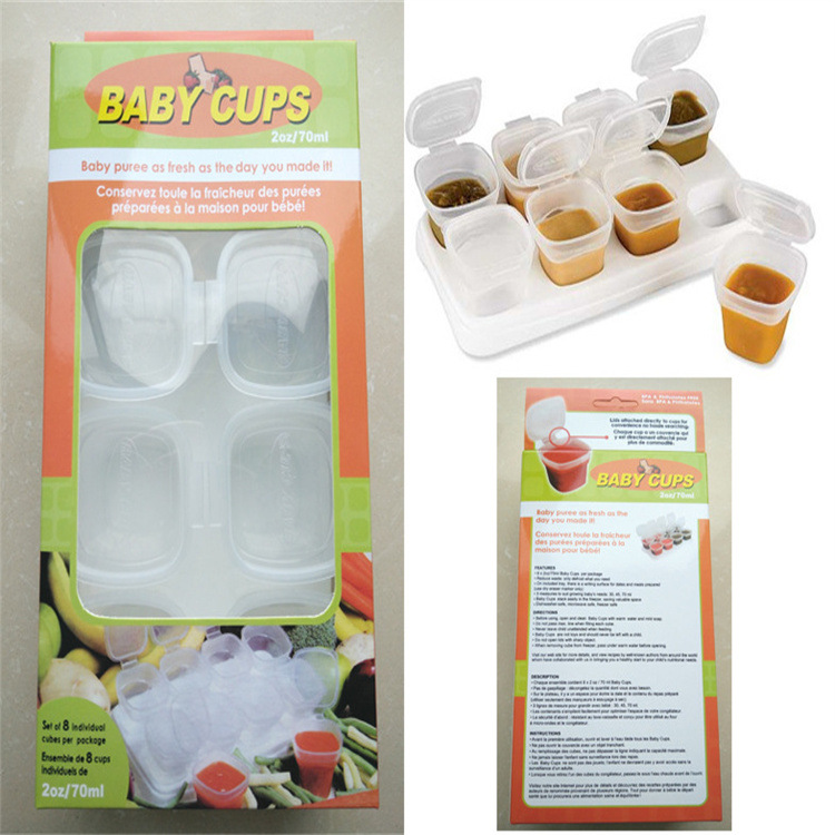 Baby Cups baby food box baby food freezer box storage crisper snacks