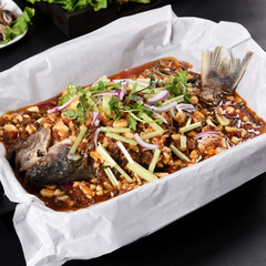 K9HX wholesale commercial induction cooker grilled fish plate rectangular paper-wrapped fish special pot grilled fish pot Teppanyaki plate home