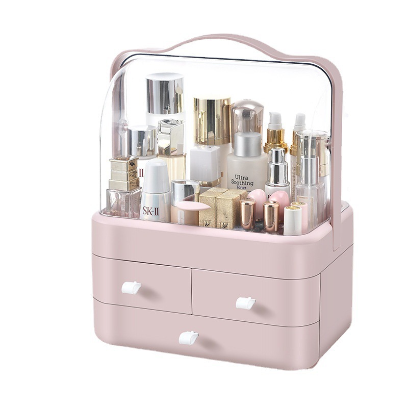 Caja de acabado de cosméticos, cajón de mesa, estante de joyería, caja de almacenamiento de productos de cuidado de la piel de gran capacidad. image 6