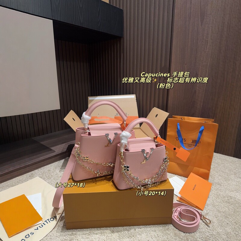 2025 New Model Capucines Handbag for Women with V-Shaped Metal Buckle Chain Bag, Fashionable and Versatile Shoulder Crossbody Bag 2025 New Model Capucines Handbag for Women with V-Shaped Metal Buckle Chain Bag, Fashionable and Versatile Shoulder Crossbody Bag