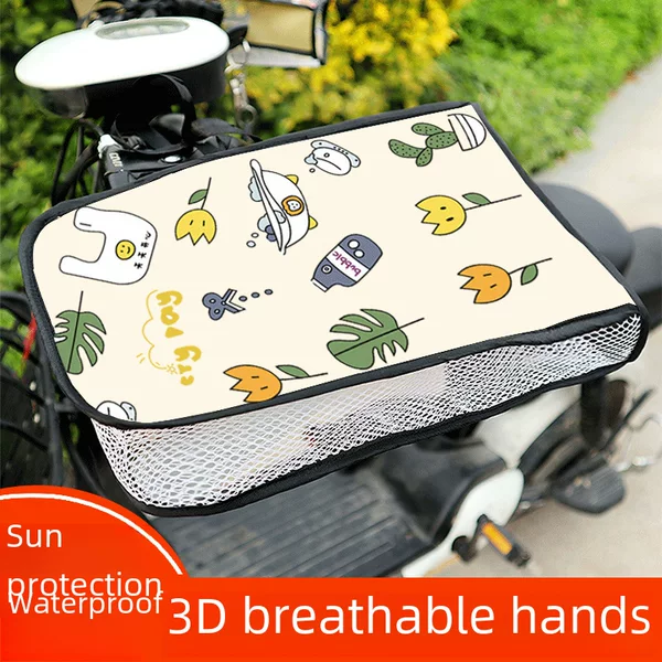 Electric Vehicle Sun Protection Gloves Summer Sunshade Breathable Waterproof Handlebar Cover Battery Motorcycle Anti-Uv Handlebar Cover
