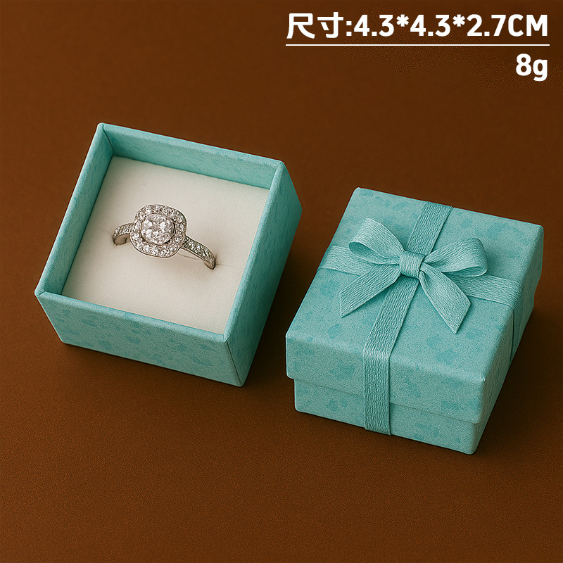 Caja de papel cubierta de cielo y tierra de nubes Caja de embalaje de joyería de estilo ins Collar multifuncional Pendientes Anillo Caja de regalo al por mayor
