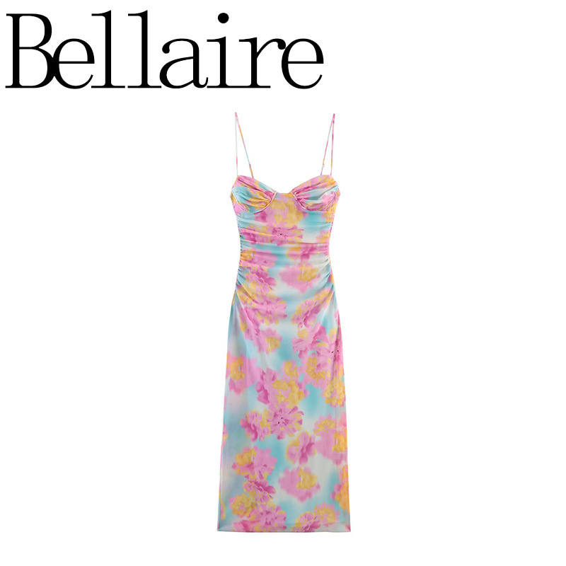 Za Foreign Trade Wholesale European and American Style French Women's Fashion Versatile Printed Silk Mesh Midi Dress 4661373 Za Foreign Trade Wholesale European and American Style French Women's Fashion Versatile Printed Silk Mesh Midi Dress 4661373