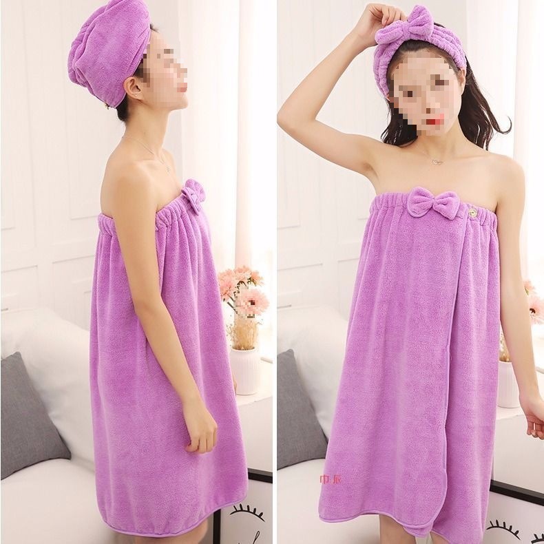 목욕 타월 목욕 치마 여성은 두꺼운 초대형 목욕 가운 흡수제 헤어 프리 뷰티 살롱 학생 유방 포장 튜브 목욕 타월 옷을 입을 수 있습니다.