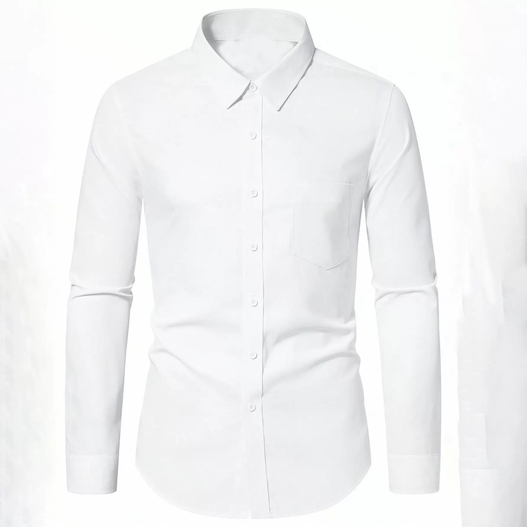 男士长袖衬衫欧美跨境2025亚马逊可定制工装服、团队服通勤免烫