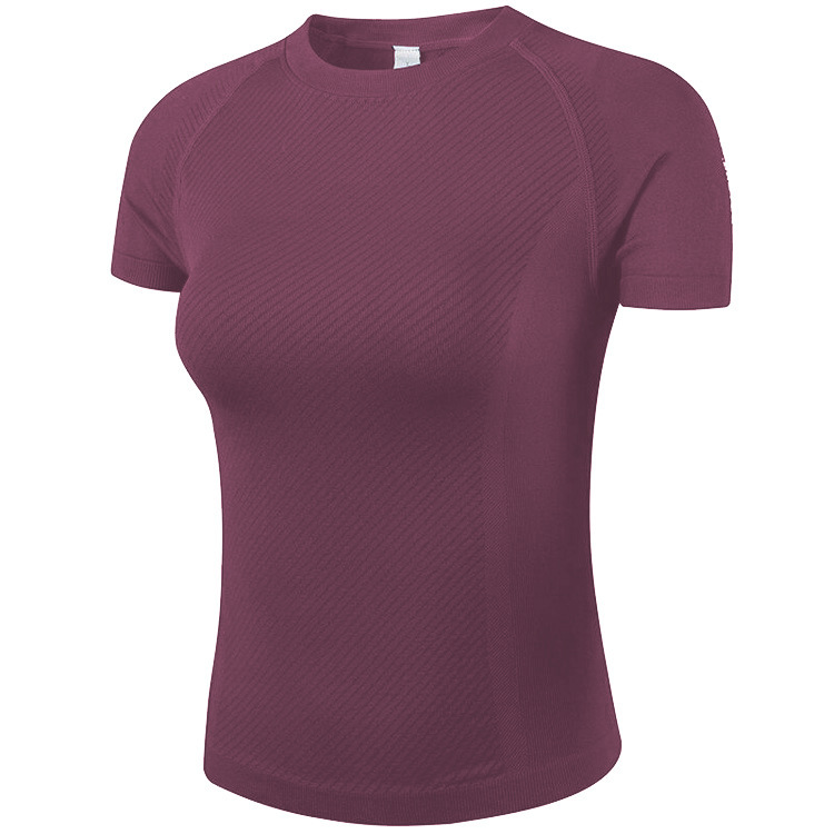 Cross-border Running Sports Slim Quick-drying T-shirt Elastic Slim Yoga Short-sleeved T-shirt Thin New Breathable Top Cross-border Running Sports Slim Quick-drying T-shirt Elastic Slim Yoga Short-sleeved T-shirt Thin New Breathable Top
