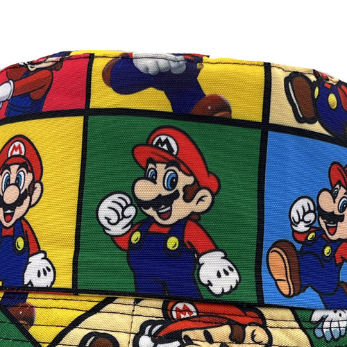 Children's Super Mario Anime Game Mario Boy and Girl Sunshade Bucket Hat with Printing Fisherman Hat 54CM