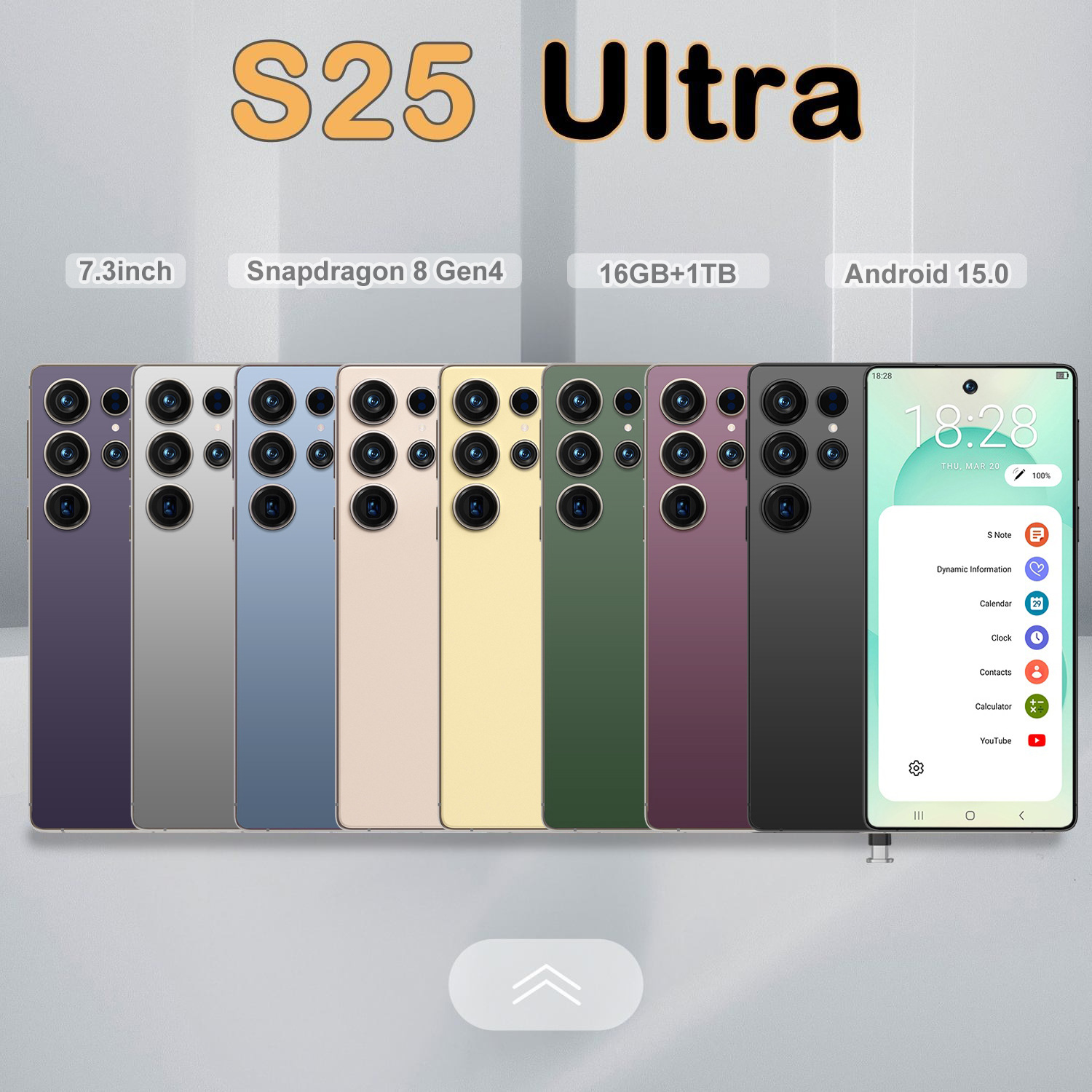 Popular Cross-Border Mobile Phone S25 Ultra True 4g Smartphone 3+64 Export Android 12 Source Factory Delivery